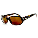 "Diamonds and Pearls" designer bifocal sunglasses 53mm x 18mm x 135mm