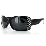 Sunburst PL7384 Polarized Designer Sunglasses are Inlaid with Austrian Crystals