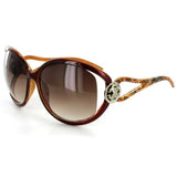 "Cozumel" Women's Designer Sunglasses Embellished Temples and Oversized Lens - Aloha Eyes
 - 5