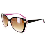 "Nouveau" Designer Sunglasses Oversized Lenses and Fleur de Lis Emblem 100%UV