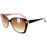 "Nouveau" Designer Sunglasses Oversized Lenses and Fleur de Lis Emblem 100%UV