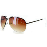 Starlet Women's Designer Sunglasses with Aviator Frames and Austrian Crystals