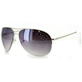 Starlet Women's Designer Sunglasses with Aviator Frames and Austrian Crystals