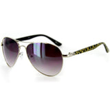 Olivia 2030 Designer Sunglasses with Colorful Patterned Aviator Frames
