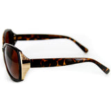 Vagabond Designer Polarized Sunglasses with Patterned Frames and Large Lenses for Stylish Women (Tortoise w/ Amber)