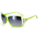 "Roma" Designer-Inspired Large Lens Sunglasses, Temple Embellishment, 100%UV - Aloha Eyes
 - 5