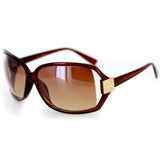"Roma" Designer-Inspired Large Lens Sunglasses, Temple Embellishment, 100%UV - Aloha Eyes
 - 3
