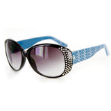Olivia 2034 Designer Sunglasses with Stylish Silver Accent Patterned Frames