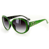 Olivia 2047 Designer Sunglasses with Funky Stripe Patterned Frames