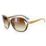 "Torino" Women's Trendy Sunglasses - Two Tone Pattern with Large Gradiated Lens