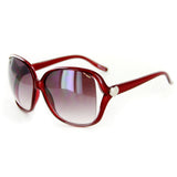 Amore Women's Designer Inspired Sunglasses with Stylish Heart Emblem Frames