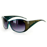 "Plaza" Designer Sunglasses Fun Faux Crystals Medium Lenses Protect 100%UV - Aloha Eyes
 - 4