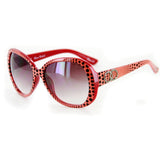 "Oliva" Trendy Designer-Inspired Polk-Dot Two-Toned Large Lens Sunglasses 100%UV
