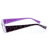 "Wild SIde" Trendy Rectangular Reading Glasses by Ritzy Readers (Purple +1.25)