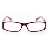 "Wild SIde" Trendy Rectangular Reading Glasses by Ritzy Readers (Red +1.75)