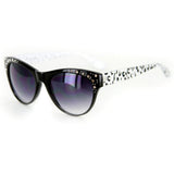 "Fantasticat" Gorgeous Two-Toned Animal Print Cat Eye Sunglasses with Crystals - Aloha Eyes
 - 5