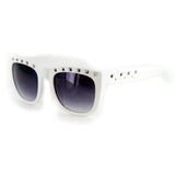 "Stage One" Vintage-Inspired Wayfarer Sunglasses with Studs - 100% UV