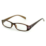 "Lotus" Slim Floral Readers with With Colored Austrian Crystals for Women