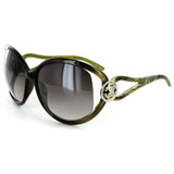 "Cozumel" Women's Designer Sunglasses Embellished Temples and Oversized Lens - Aloha Eyes
 - 3