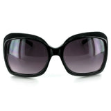 Ibiza 1924 Women's Designer Sunglasses with Unique Stylish Patterned Frames and Large Lenses (Black + Smoke)