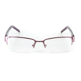 "Logan" Optical-Quality RX-Able Semi-Rimless Frames 53mm x 17mm x 135mm (Pink)