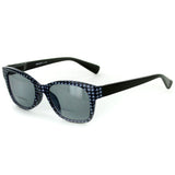 "Chex" Bifocal Reading Wayfarer Sunglasses with Houndstooth Patterned Frames for Stylish Men and Women