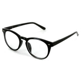 "Retrospective" Round Wayfarer Reading Glasses with Invisible Blended Bifocal for Men and Women
