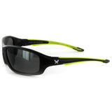 Power Sport X570021 Polarized Wrap Around Sports Sunglasses for Men and Women (Black & Green w/ Smoke)