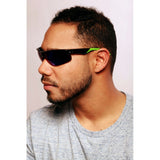 Power Sport X570022 Polarized Wrap Around Sports Sunglasses with Mirror Lens (Gun/Red w/ Red Revo)