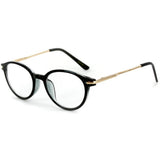 "Tiburon" Round Wayfarer Reading Glasses with Metal Temples for Men and Women