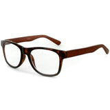 "Zen Master" Eco-Chic Wayfarer Unisex Reading Glasses with Woodgrain Temples