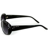 "Sea Dreams" Butterfly Reading Sunglasses with Interior Bifocal and Crystals for Women (Black +1.00)
