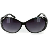 "Sea Dreams" Butterfly Reading Sunglasses with Interior Bifocal and Crystals for Women (Black +2.00)