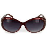 "Sea Dreams" Butterfly Reading Sunglasses with Interior Bifocal and Crystals for Women (Black +3.00)